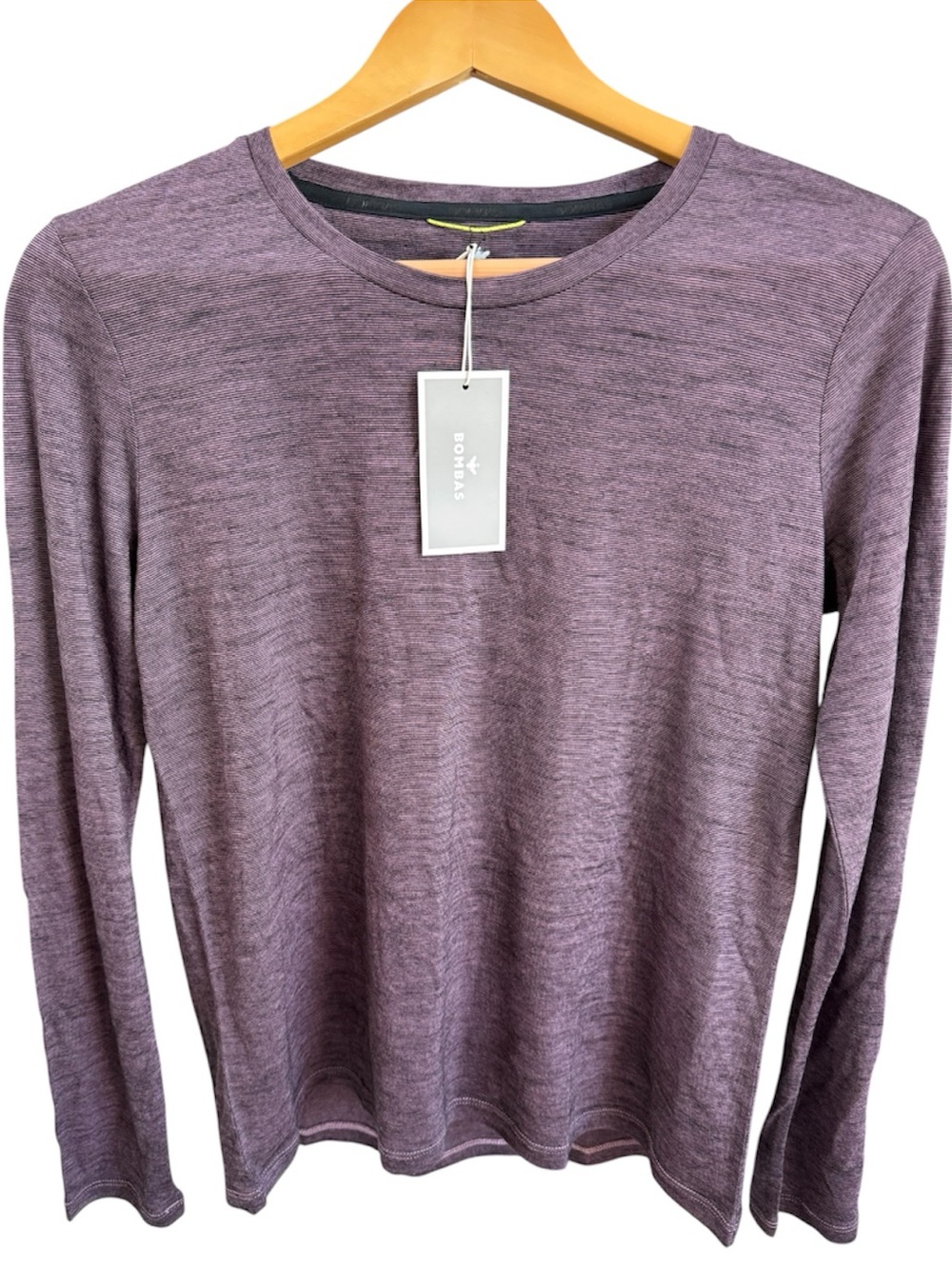 Bombas Merino Wool Blend Crew Neck Long Sleeve T-Shirt Base Layer Sz M